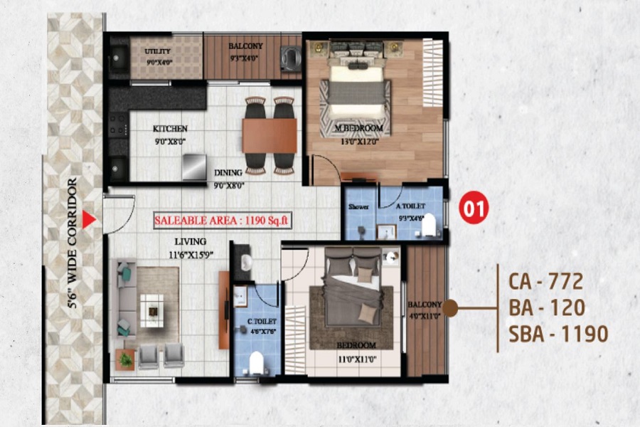Typecal Floor Plan